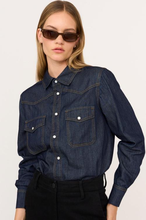 CATE SHIRT - RINSE DENIM