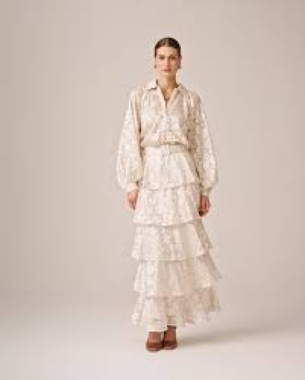 Devore Blouse - Vintage White 