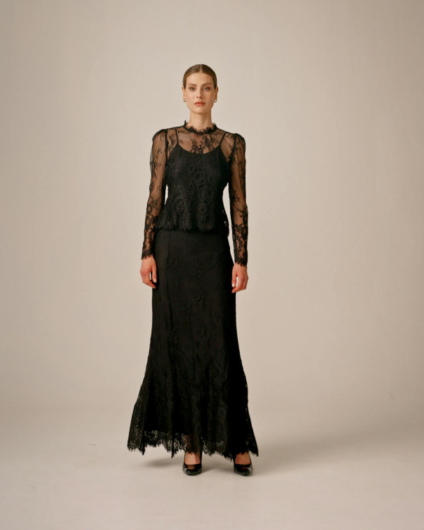 Lace Skirt - Black  - Image 2