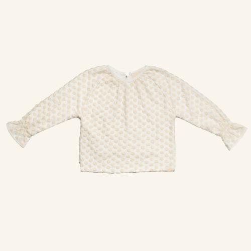Navy Natural | Lily Blouse - Offwhite Broderie