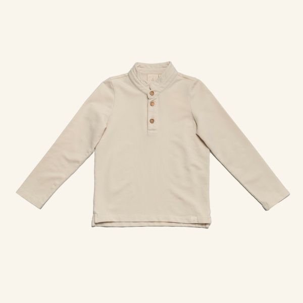 Navy Natural | Boys Polo Jersey - Creme
