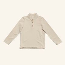 Navy Natural | Boys Polo Jersey - Creme
