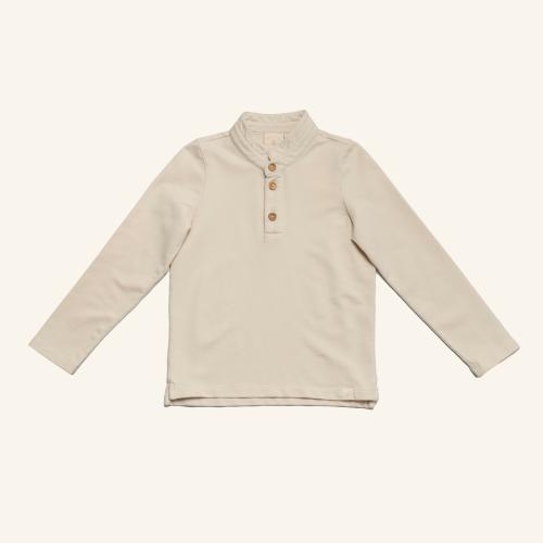 Navy Natural | Boys Polo Jersey - Creme