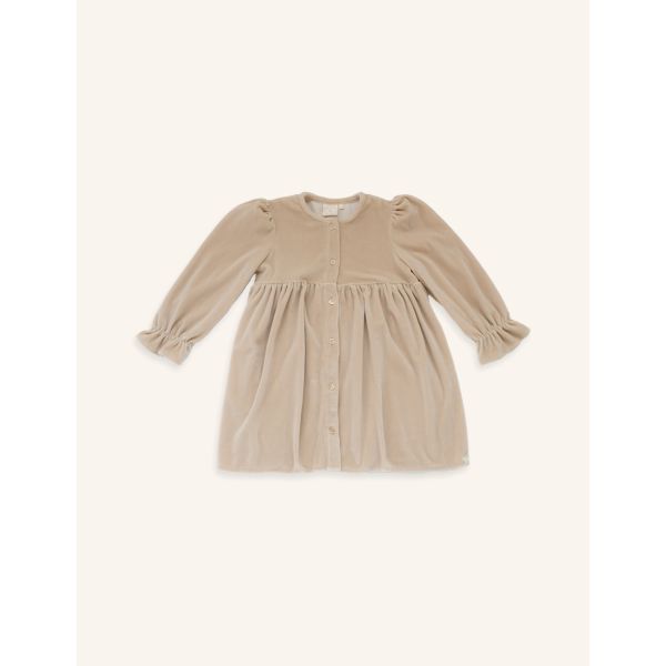 Navy Natural | Madee Kjole Velvet - Sand