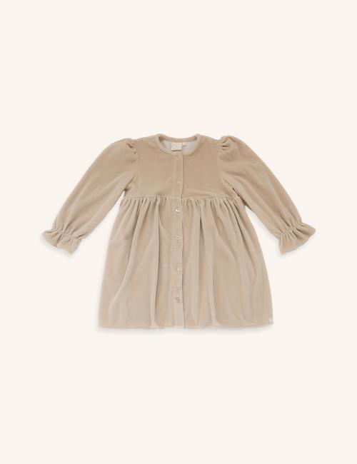 Navy Natural | Madee Kjole Velvet - Sand