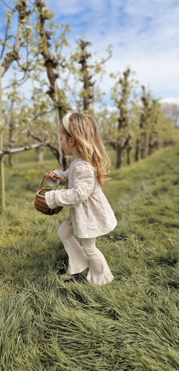 Be Flared Bukse Rib - Creme - Image 2