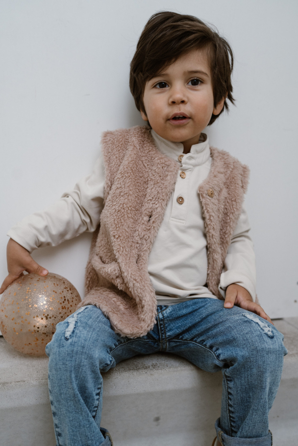 Boys Polo Jersey - Creme - Image 2