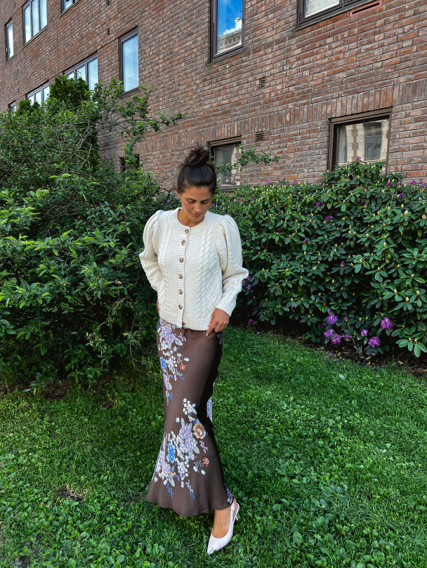 Satin Maxi Skirt - Marigold - Image 4