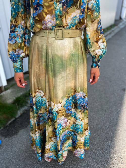Organza Maxi Skirt - Forest Flower 