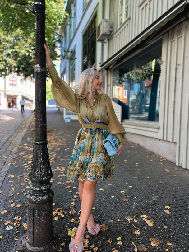 Organza Mini Dress - Forest Flower  - Image 6