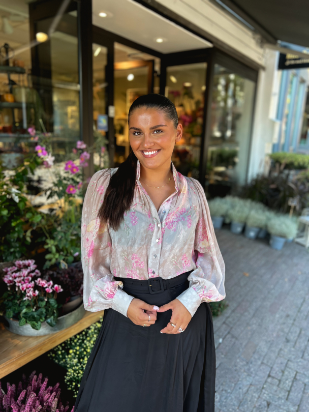 Organza Blouse - Pink Roses - Image 4
