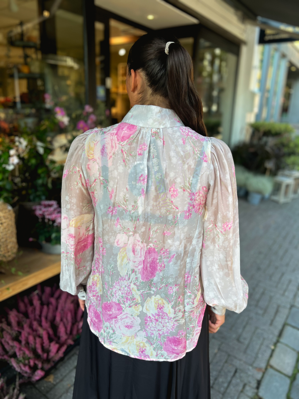 Organza Blouse - Pink Roses - Image 5