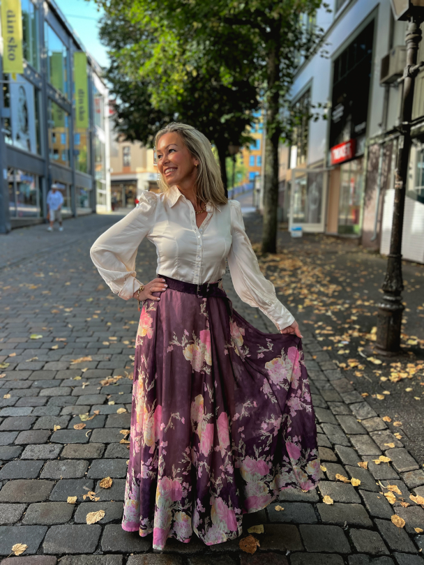 Organza Maxi Skirt - Plum Field  - Image 3