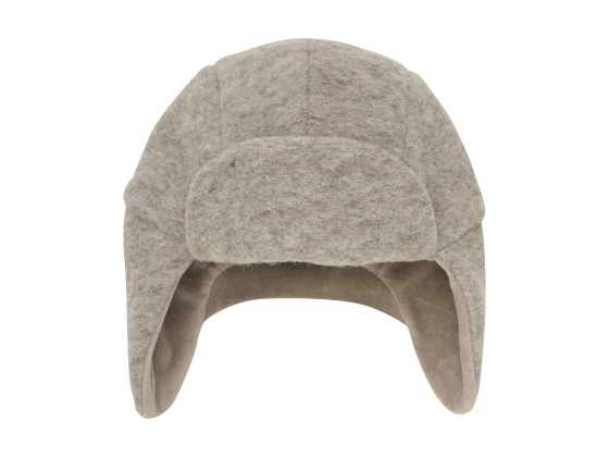 Hat Wool w. Velour Lining, Camel Melange - Huttelihut