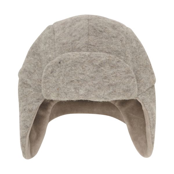 Hat Wool w. Velour Lining, Camel Melange - Huttelihut