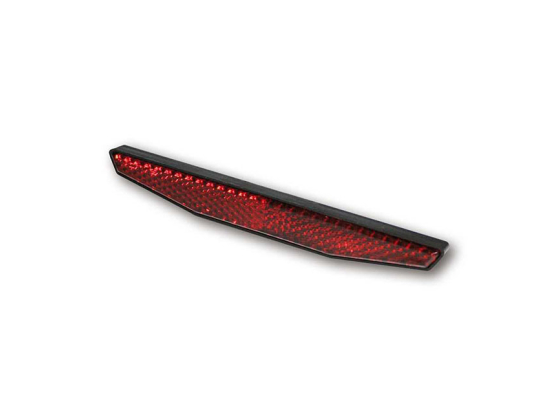 Universal B-Seen reflector. Rectangular. 122x15mm. Red