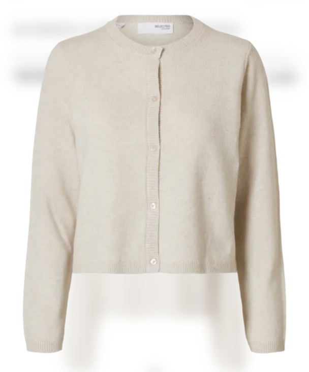 Grace Short Knit Cardigan - Birch - Image 2