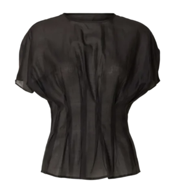 Iris O-Neck Top - Black - Image 2