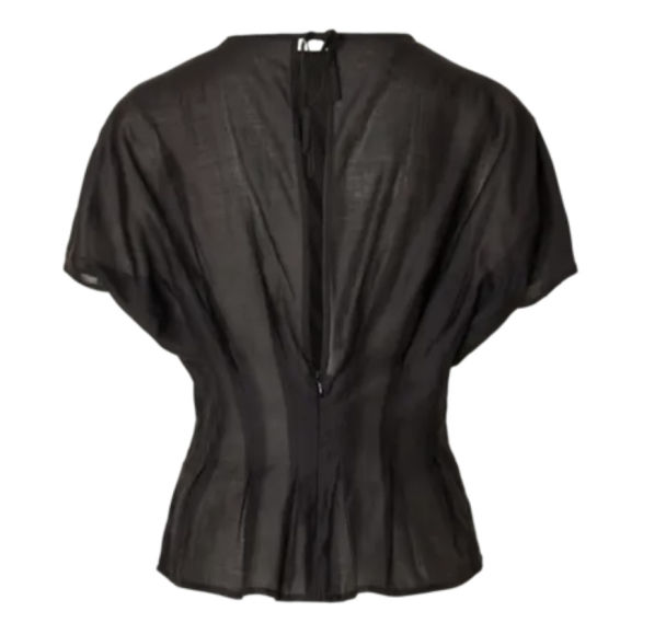 Iris O-Neck Top - Black - Image 3