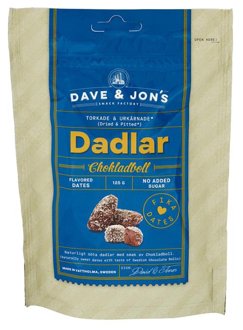 Dave&Jon's Dadler Chokladbolle 125g