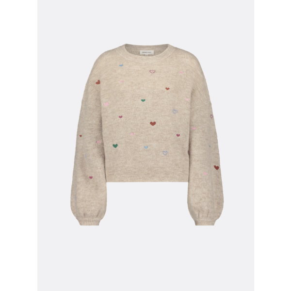 Lidia Pullover Oatmeal Melange  |  Lidia Pullover Oatmeal Melange fra Fabienne Chapot