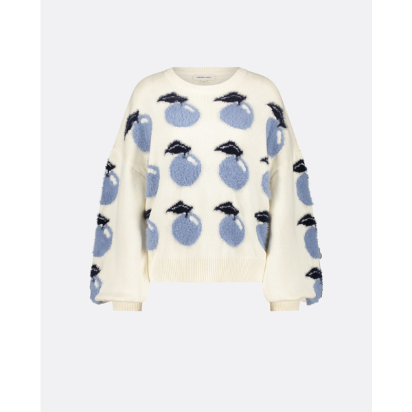 Apple Pullover Cosy White/Blue  |  Apple Pullover Cosy White/Blue fra Fabienne Chapot