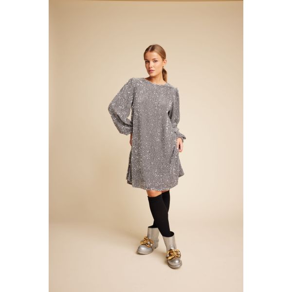 Luna Sequins Dress - Grey