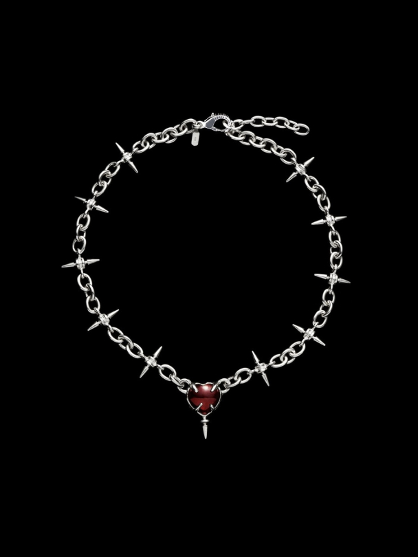 The Queens Necklace Silver - Red Garnet OS - Image 2