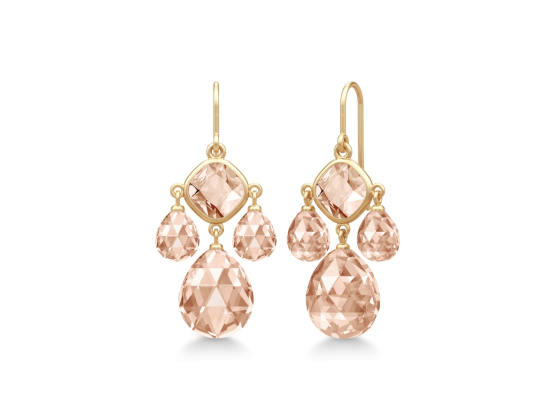 Olivia Chandelier Peach Morganite