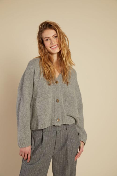 Teddy Cardigan - Grey