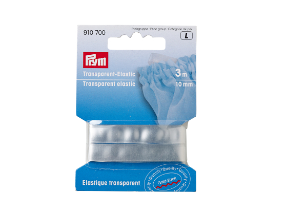 910700   TRANSPARENT ELASTIK 10 MM X 3 METER