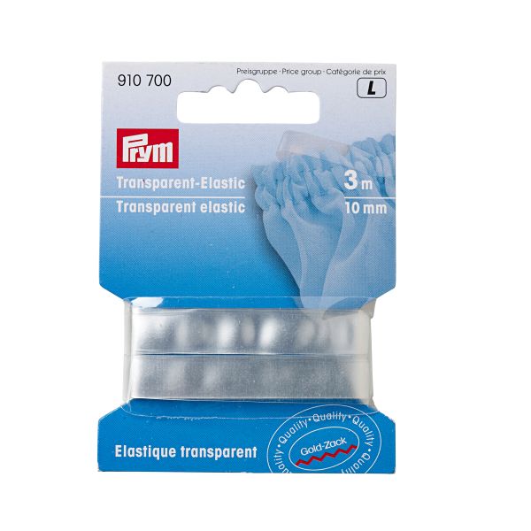 910700   TRANSPARENT ELASTIK 10 MM X 3 METER
