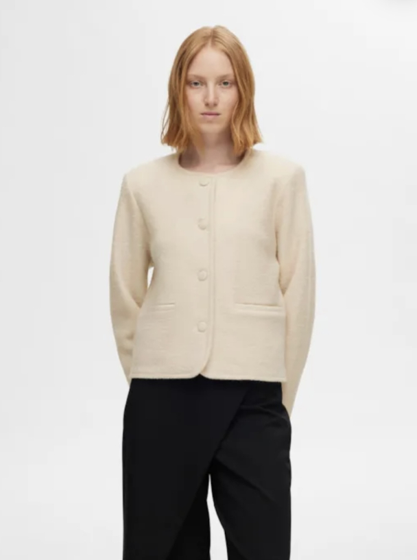 Darla Knit Short Cardigan - Birch - Image 2