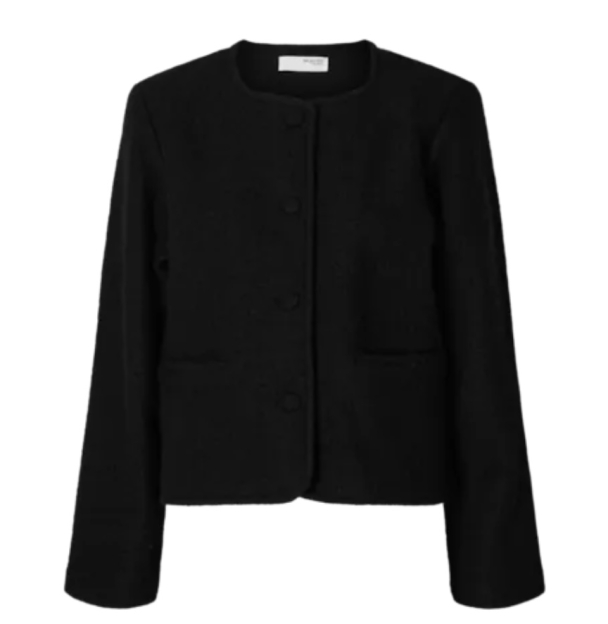 Darla Knit Short Cardigan - Black - Image 2