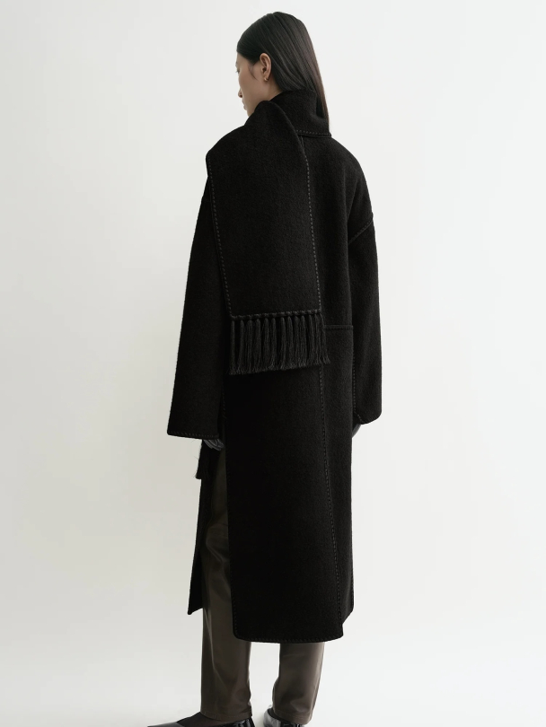 Embroidered Scarf Coat - Image 3