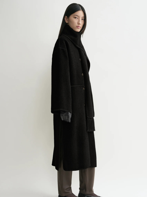 Embroidered Scarf Coat - Image 4