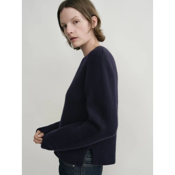 Cropped Crew-Neck Knit