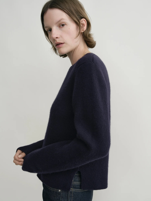 Cropped Crew-Neck Knit - Image 1