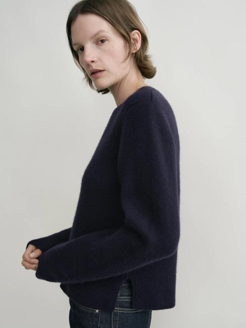 Cropped Crew-Neck Knit