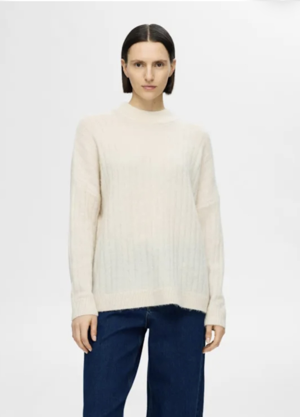 Maline Knit High Neck - Birch - Image 2