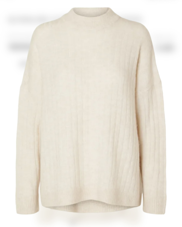 Maline Knit High Neck - Birch - Image 1