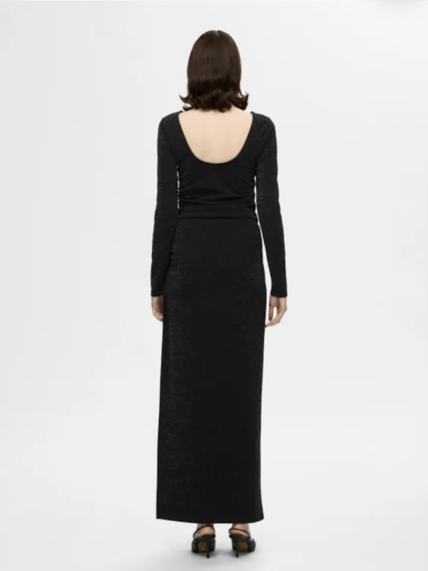 Marwa Deep Reversible Ankle Dress - Black  - Image 3