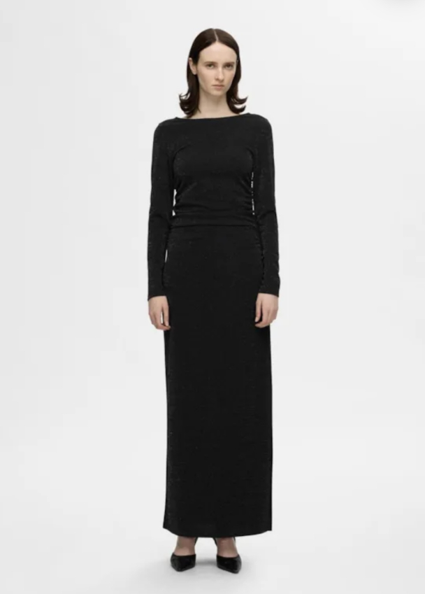 Marwa Deep Reversible Ankle Dress - Black  - Image 4