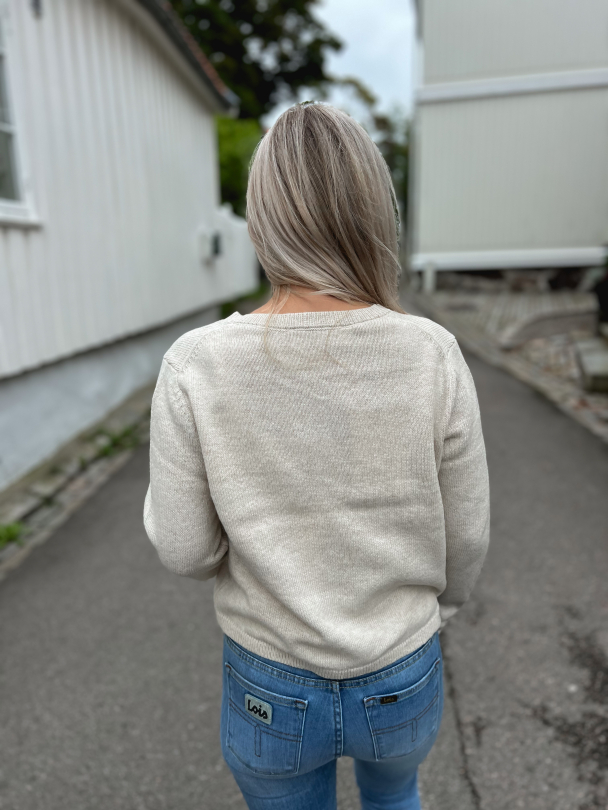 Grace Short Knit Cardigan - Birch - Image 6