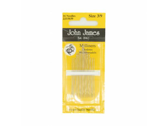 JJ15039   John James Milliners / Straw Needles Assorted Sizes 3/9 16ct
