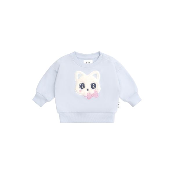 HUXBABY | Furry Meow Sweatshirt - Fog