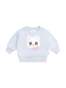 HUXBABY | Furry Meow Sweatshirt - Fog