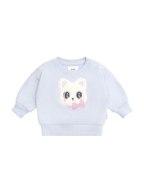 HUXBABY | Furry Meow Sweatshirt - Fog