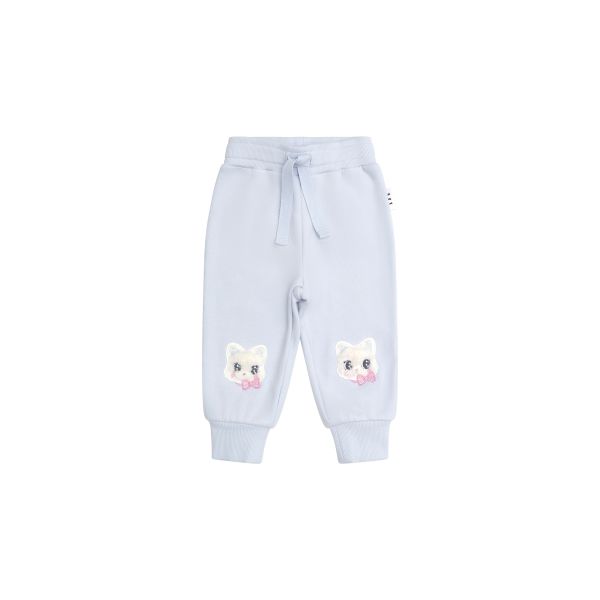 HUXBABY | Furry Meow Track Pant - Fog