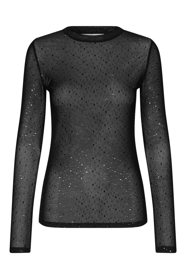 Silke Foil Blouse - Black - Image 2